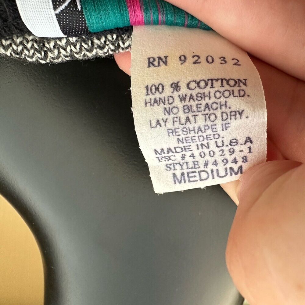 Vtg Diane Von Furstenberg Cardigan Vest Medium Black White Button Up USA Teacher - Picture 7 of 7